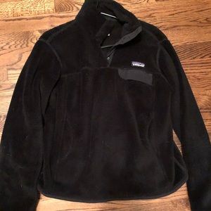 Black Patagonia Re-Tool Snap Pullover